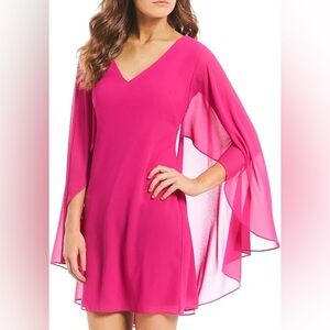 Vince Camuto Pink V-neck Chiffon Dress size 18W